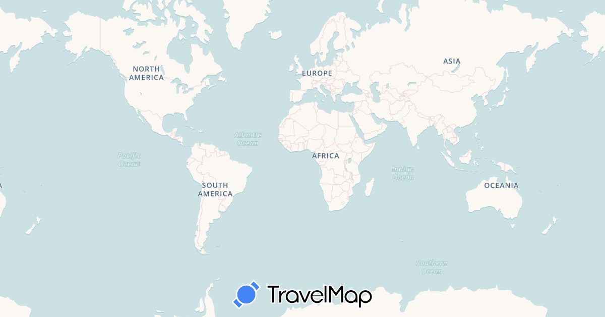 TravelMap itinerary: driving in Netherlands Antilles, United States (North America)